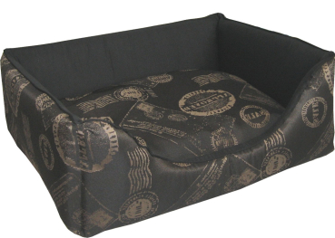 Kuschelbett Baumwolle aussen Postmark schwarz innen Baumwolle schwarz Gr. 4