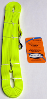 BioThane Leine genäht 13mm neon gelb 6m