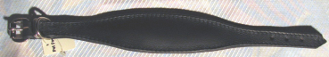 Windhundhalsband Leder doppelgebuggt schwarz 50cm