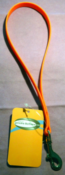 BioThane Kurzführer genäht 19mm neon orange 30cm