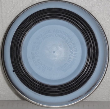 Preview: Edelstahlnapf mit Motiv antrazyt 240ml 12cm rutschfest