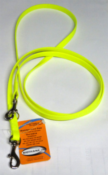 BioThane Führleine genäht 13mm neon gelb 180cm