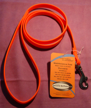 BioThane Leine genäht 9mm neon orange 1m