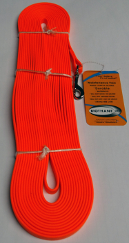 BioThane Leine genäht 9mm neon orange 10m