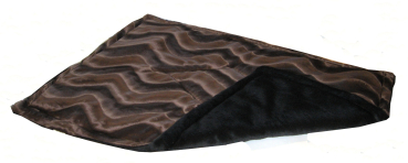 Plaid schwarz/braun 70 x 50cm