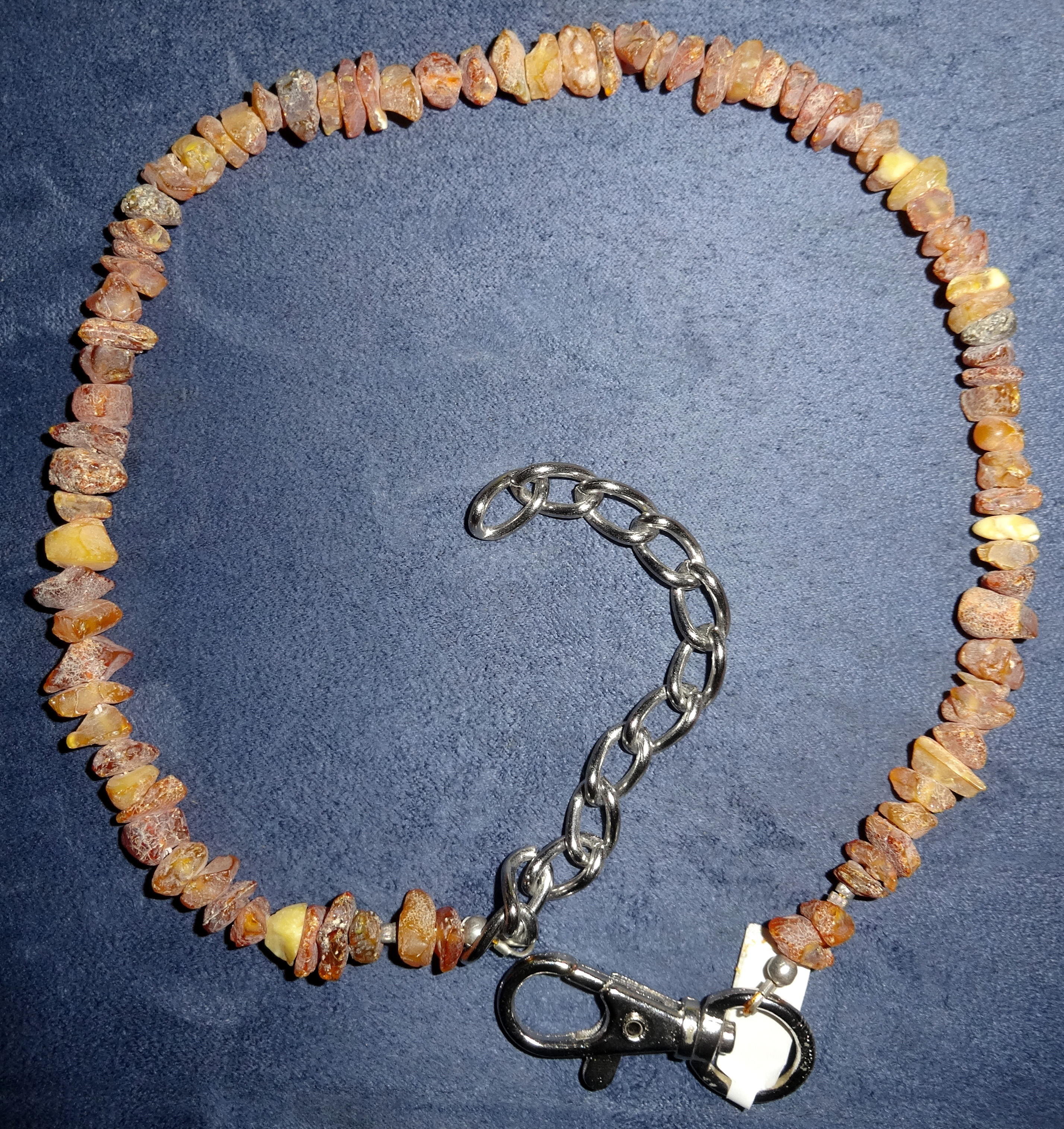 Bernsteinkette Flexi Sonne 34 bis 39cm für kleine Hunde