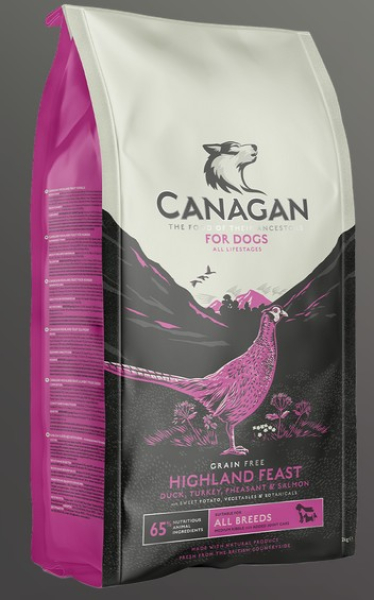Canagan Highland Feast -Ente, Truthahn, Fasan, Lachs  12kg