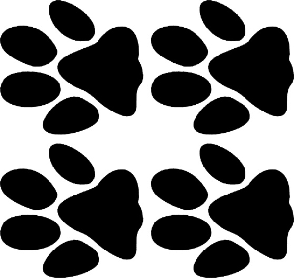 Aufkleber mit Pfoten